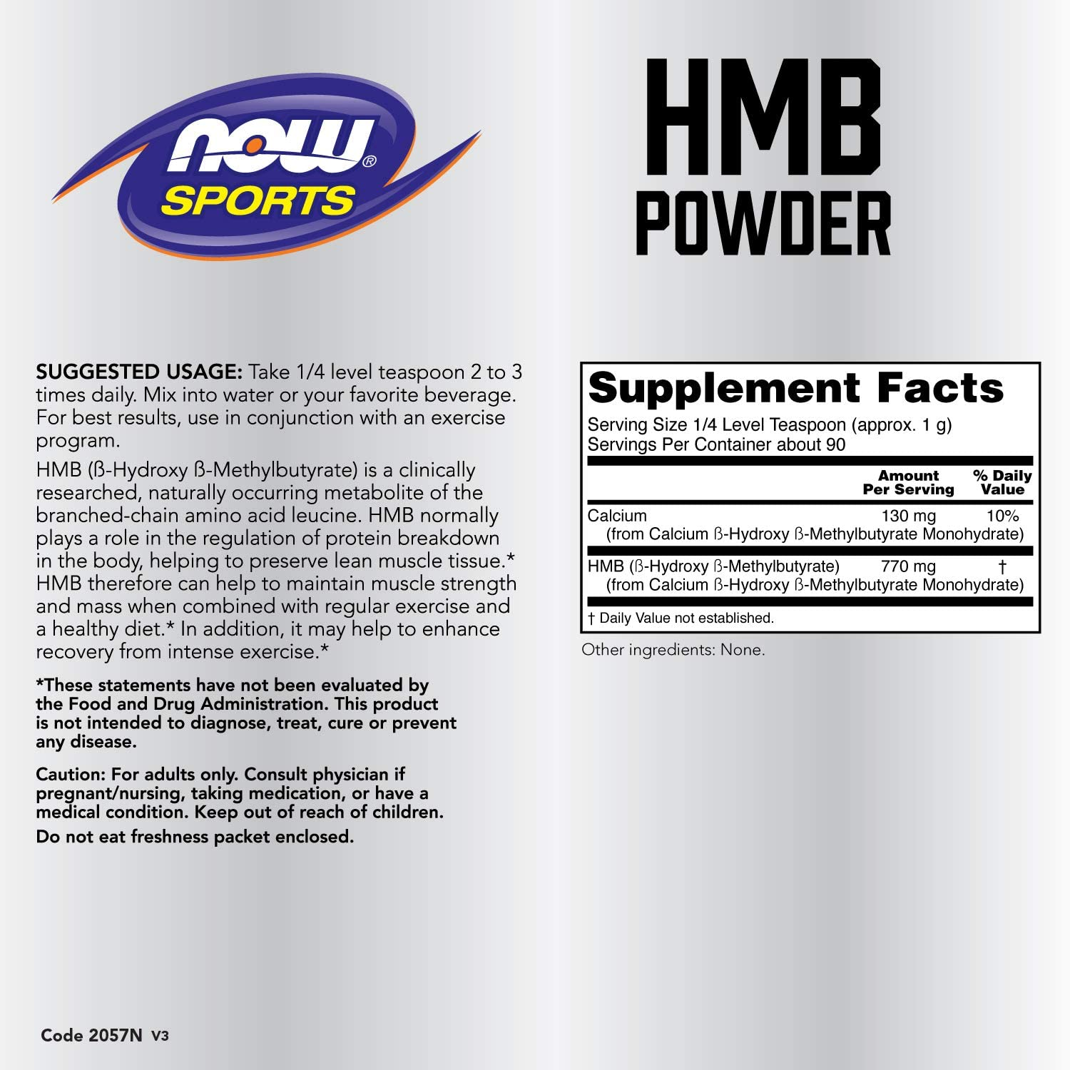 NOW FOODS NOW Foods HMB Powder - 3.2 oz