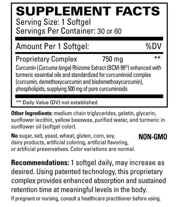 Terry Naturally Terry Naturally CuraMed 750 mg - 60 Softgels