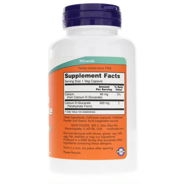 NOW FOODS NOW Foods Calcium D-Glucarate 500 mg - 90 Capsules
