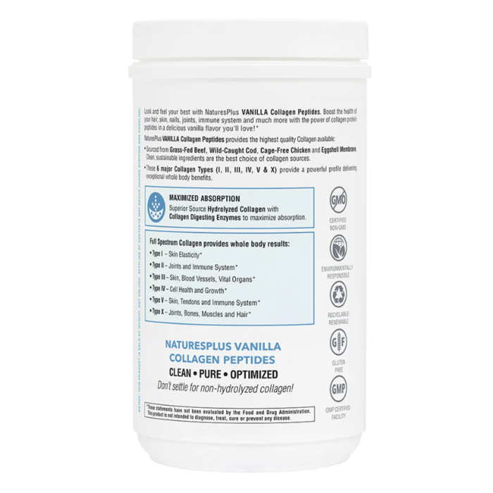 Nature's Plus Collagen Peptides - Vanilla 364g