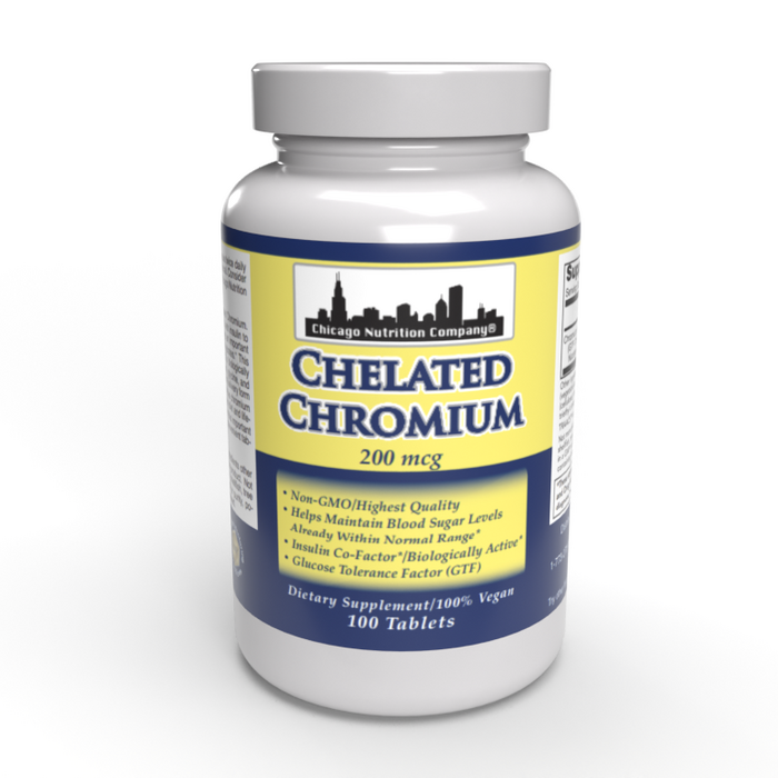 Chicago Nutrition Company Chelated Chromium 200mcg - 100 tabs