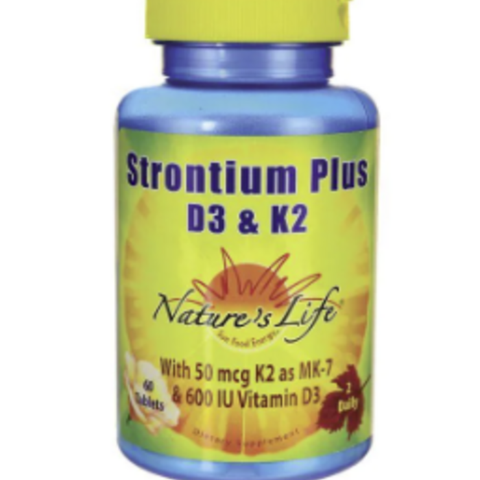 Natures Life Strontium plus D3 & K2 60 tablets