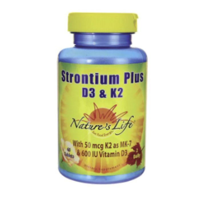 Natures Life Strontium plus D3 & K2 60 tablets