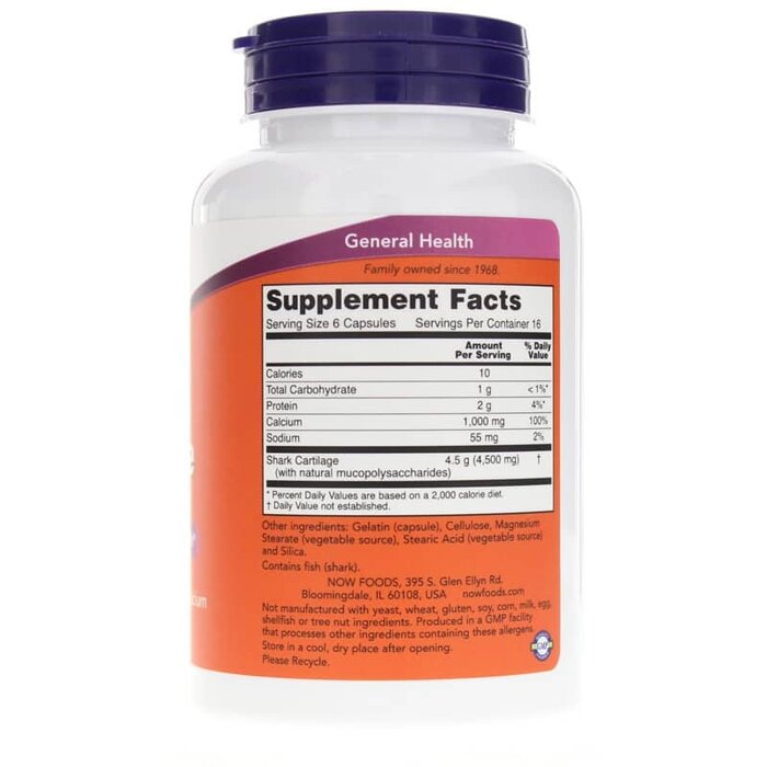 NOW FOODS Shark Cartilage 750mg 100 capsules