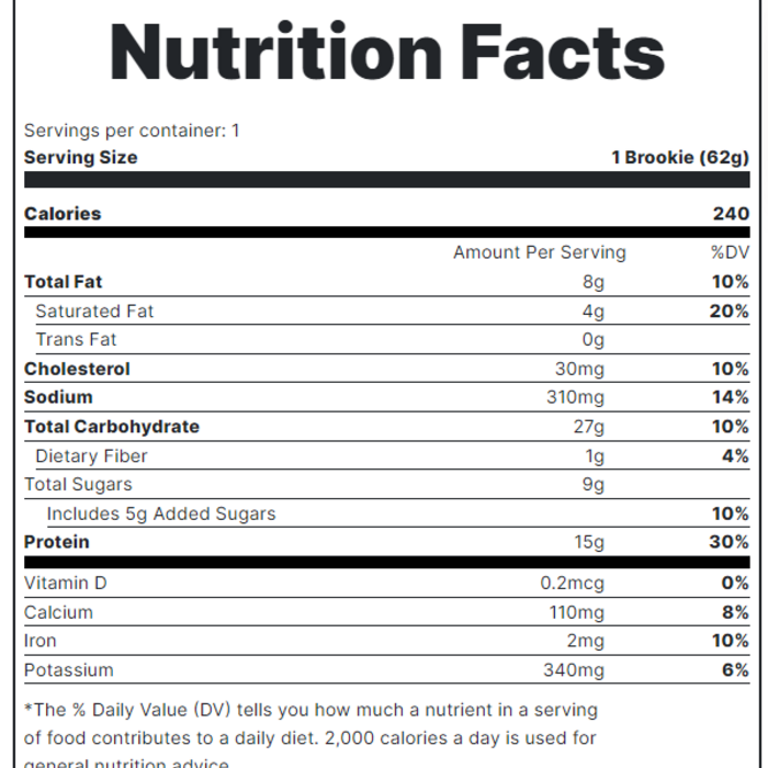 RedCon1 MRE Protein Brookie - Chocolate Chip Fudge