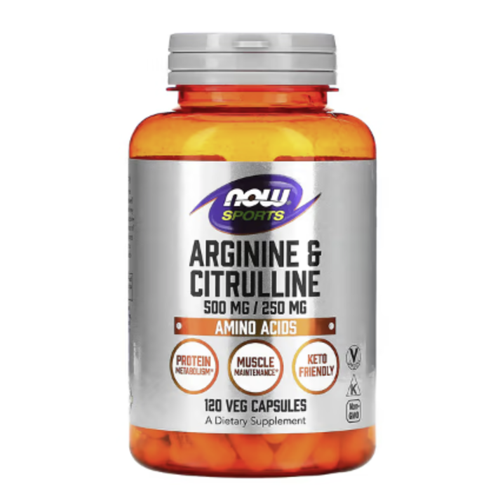 NOW FOODS Arginine & Citrulline - 120 Capsules