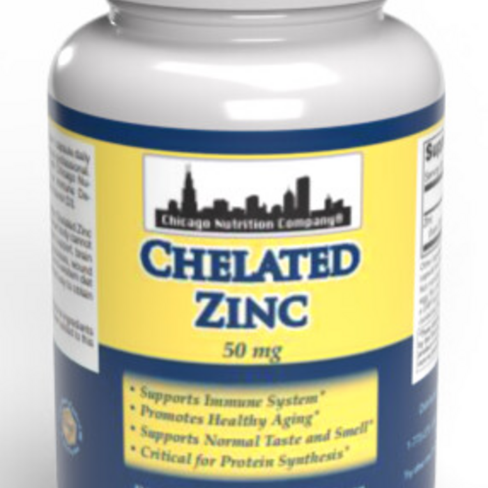 Chicago Nutrition Company Chelated Zinc - 50mg - 60 Vegetarian Capsules