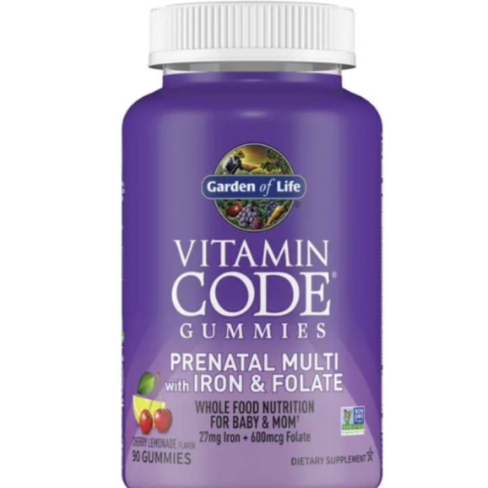 Garden of Life Vitamin Code Gummies - Prenatal Multi with Iron - 90 Gummies & Folate