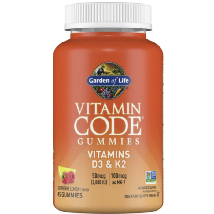 Garden of Life Vitamin Code Gummies - D3 & K2 - 45Gummies