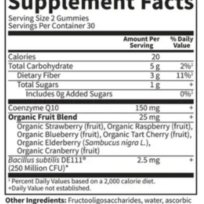 Garden of Life Vitamin Code Gummies - CoQ10 150mg - 60 Gummies