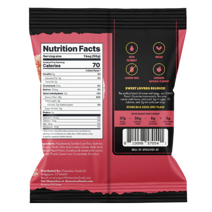 Shameless Snacks Shameless Snacks- OMG Peach