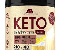 Amercan Meetabolix AM Keto Meal Replacement 3lb Vanilla Cake