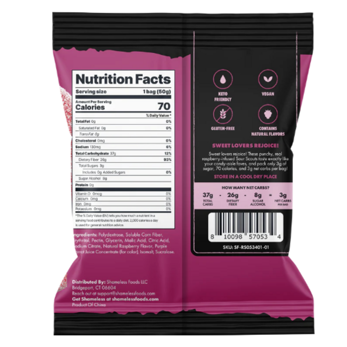 Shameless Snacks Shameless Snacks- Red Raspberry Sour Scouts