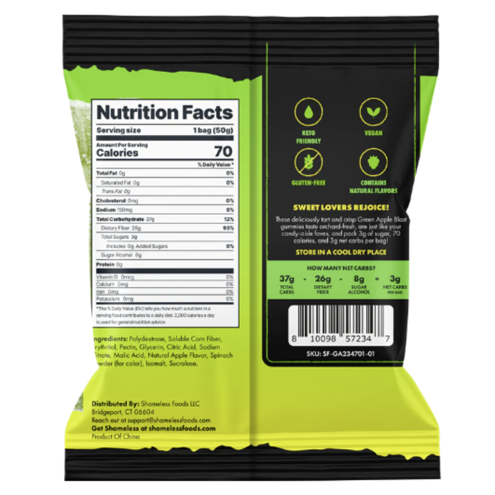 Shameless Snacks Shameless Snacks- Green Apple Blast