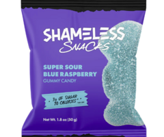 Shameless Snacks Shameless Snacks- Super Sour Blue Raspberry