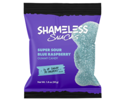Shameless Snacks Shameless Snacks- Super Sour Blue Raspberry