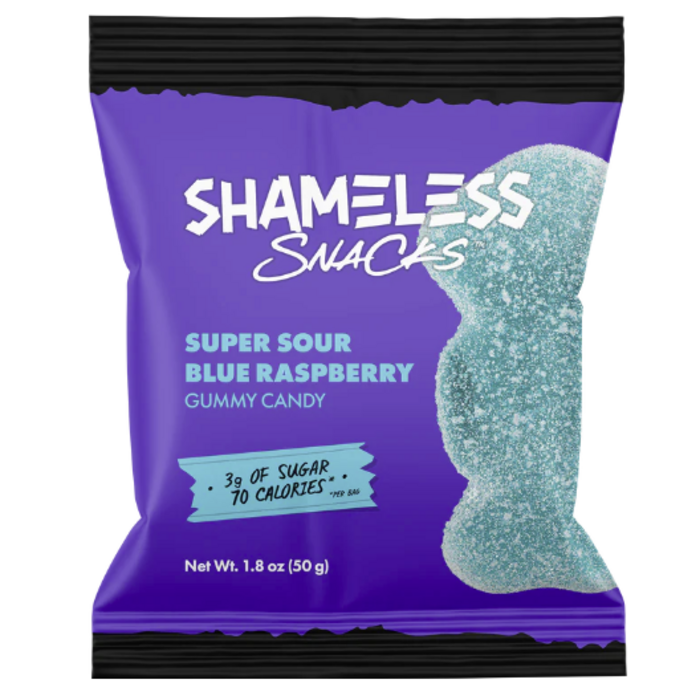 Shameless Snacks Shameless Snacks- Super Sour Blue Raspberry