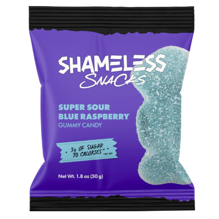 Shameless Snacks Shameless Snacks- Super Sour Blue Raspberry
