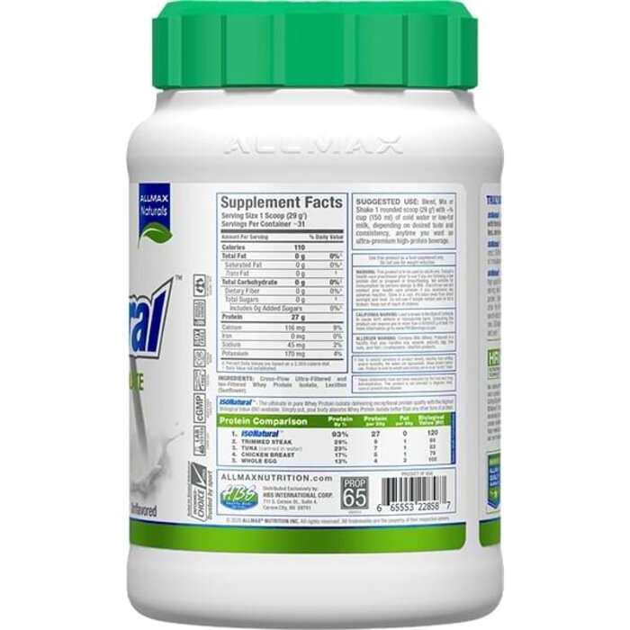 Allmax Isonatural - Unflavored 2 lb