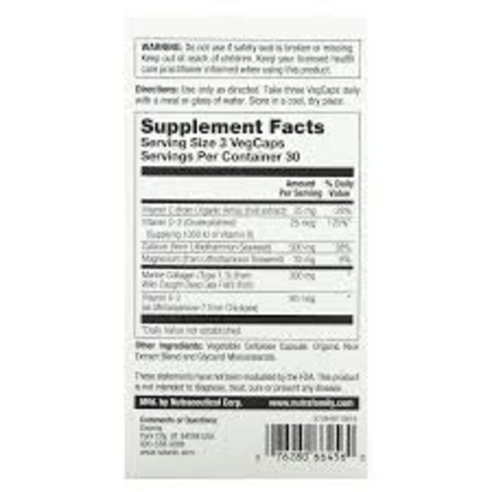 Solaray Collagen Bone Complete w/ Cal, Mag, D-3 & K2