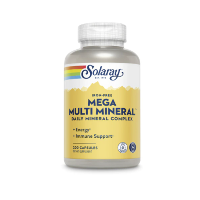 Solaray Mega Multi Mineral Iron Free 200caps