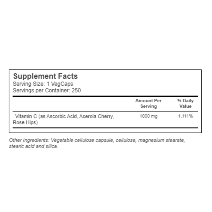 Solaray Vitamin C Timed Release -- 1000 mg - 250 VegCaps