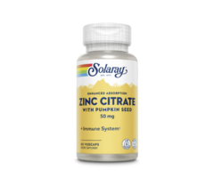Solaray Zinc Citrate -- 50 mg - 60 VegCaps