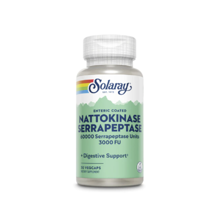 Solaray Nattokinase Serrapeptase -- 30 VegCaps