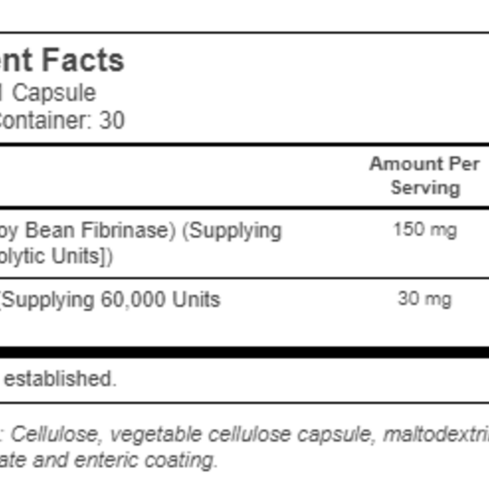 Solaray Nattokinase Serrapeptase -- 30 VegCaps
