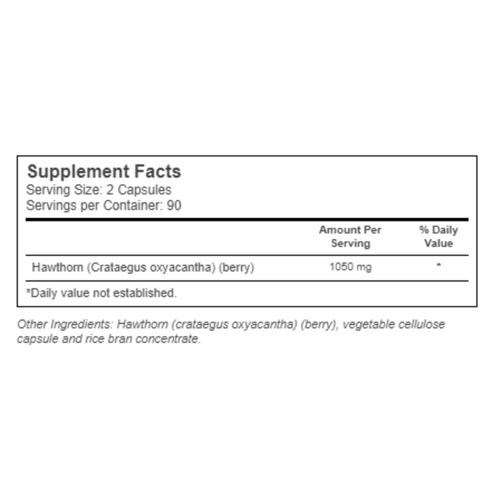 Solaray Hawthorn Whole Berry -- 525 mg - 180 VegCaps
