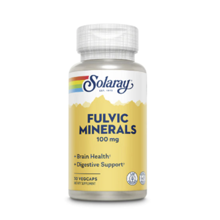 Solaray Fulvic Minerals -- 100 mg - 30 Vegetarian Capsules