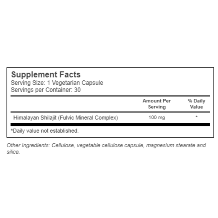 Solaray Fulvic Minerals -- 100 mg - 30 Vegetarian Capsules