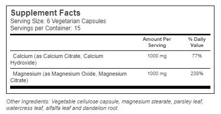 Solaray Cal-Mag Citrate -- 90 VegCaps