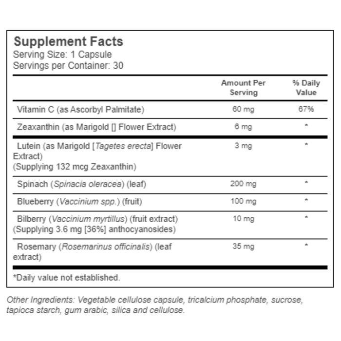 Solaray Ultra Zeaxanthin™ -- 6 mg - 30 VegCaps