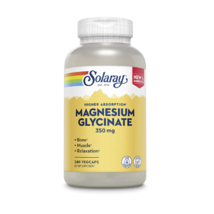 Solaray Magnesium Glycinate -- 350 mg - 240 VegCaps