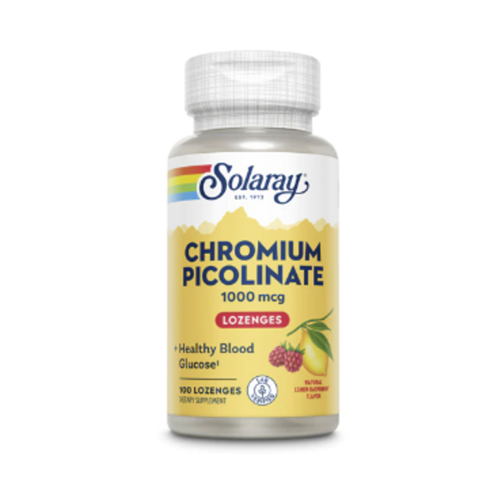 Solaray Chromium Picolinate Sugar Free Raspberry Lemonade -- 1000 mcg - 100 Lozenges