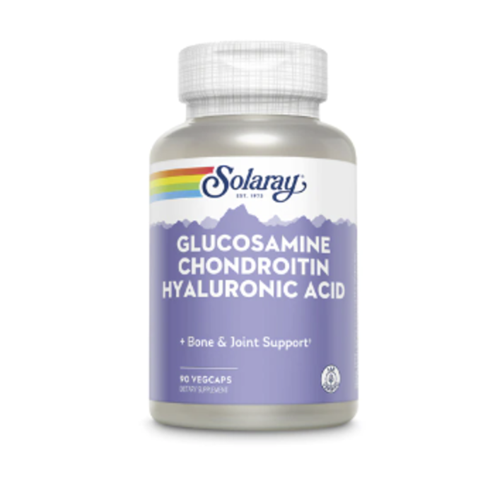Solaray Glucosamine Chondroitin Hyaluronic Acid -- 90 VegCaps
