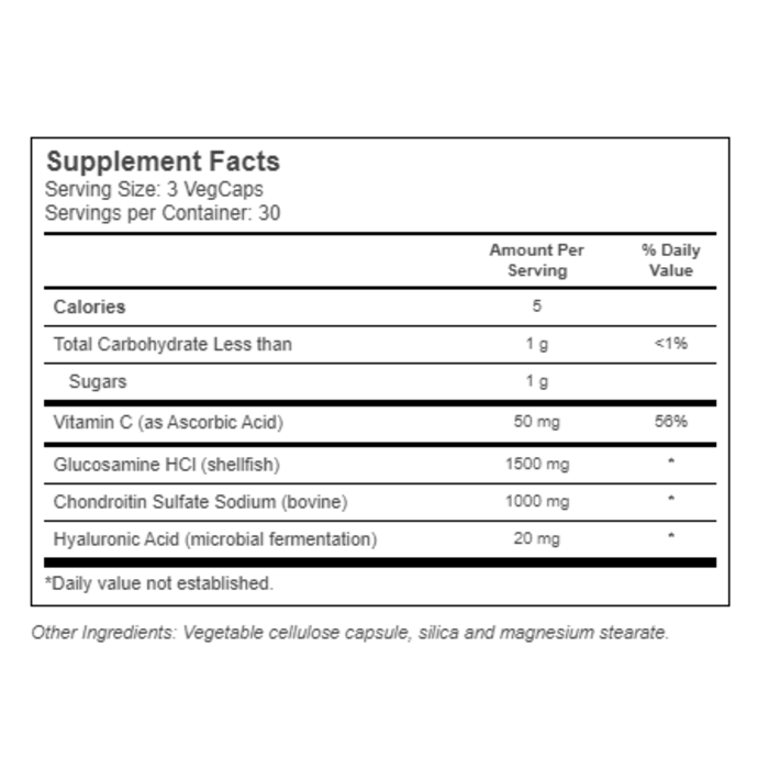 Solaray Glucosamine Chondroitin Hyaluronic Acid -- 90 VegCaps
