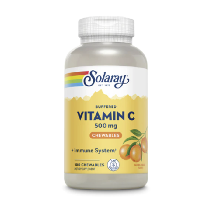 Solaray Buffered Vitamin C Chewables Orange -- 485 mg - 100 Chewables