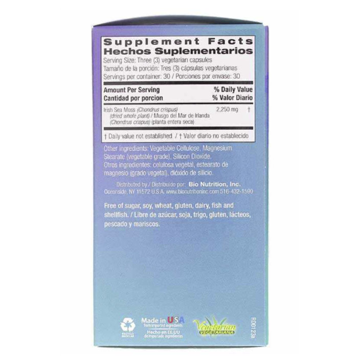 Bio Nutrition Irish Sea Moss - 90 Vegetarian Capsules