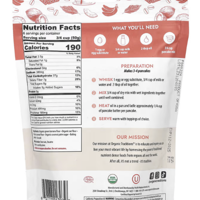 Organic Traditions Organic Traditions Pancake & Waffle Mix - Original