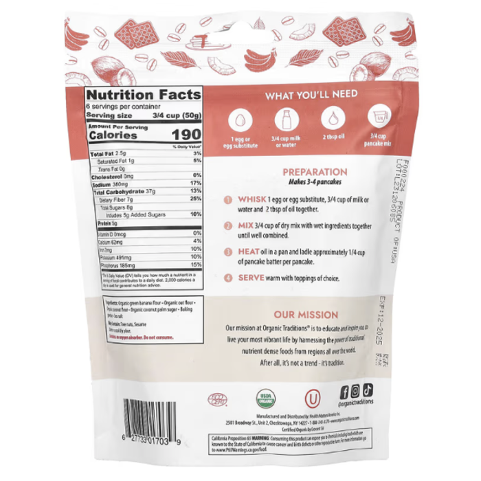 Organic Traditions Pancake & Waffle Mix - Original