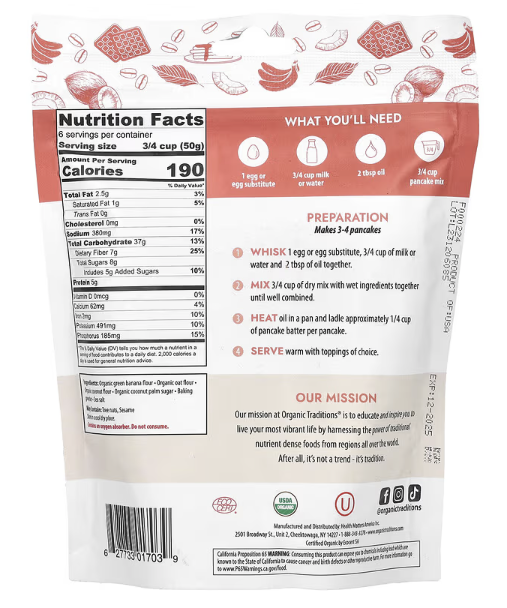 Organic Traditions Organic Traditions Pancake & Waffle Mix - Original