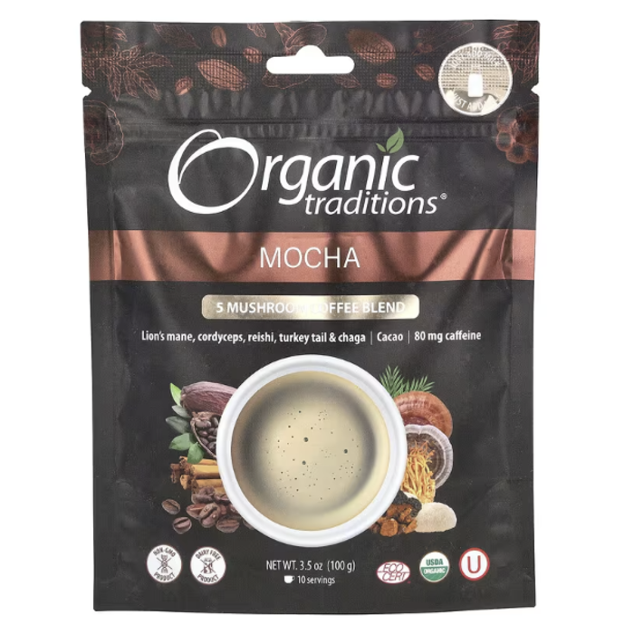Organic Traditions Mocha Mushroom Coffee Blend - 100g