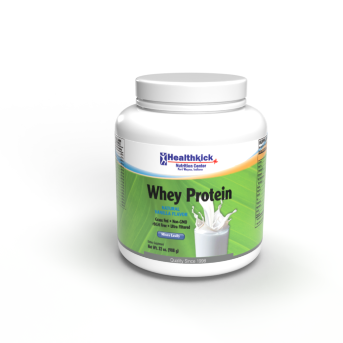 Healthkick Nutrition Center Whey Protein 32 oz - Naturally Flavored Vanilla
