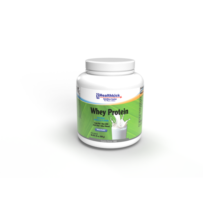 Healthkick Nutrition Center Whey Protein 32 oz - Naturally Flavored Vanilla