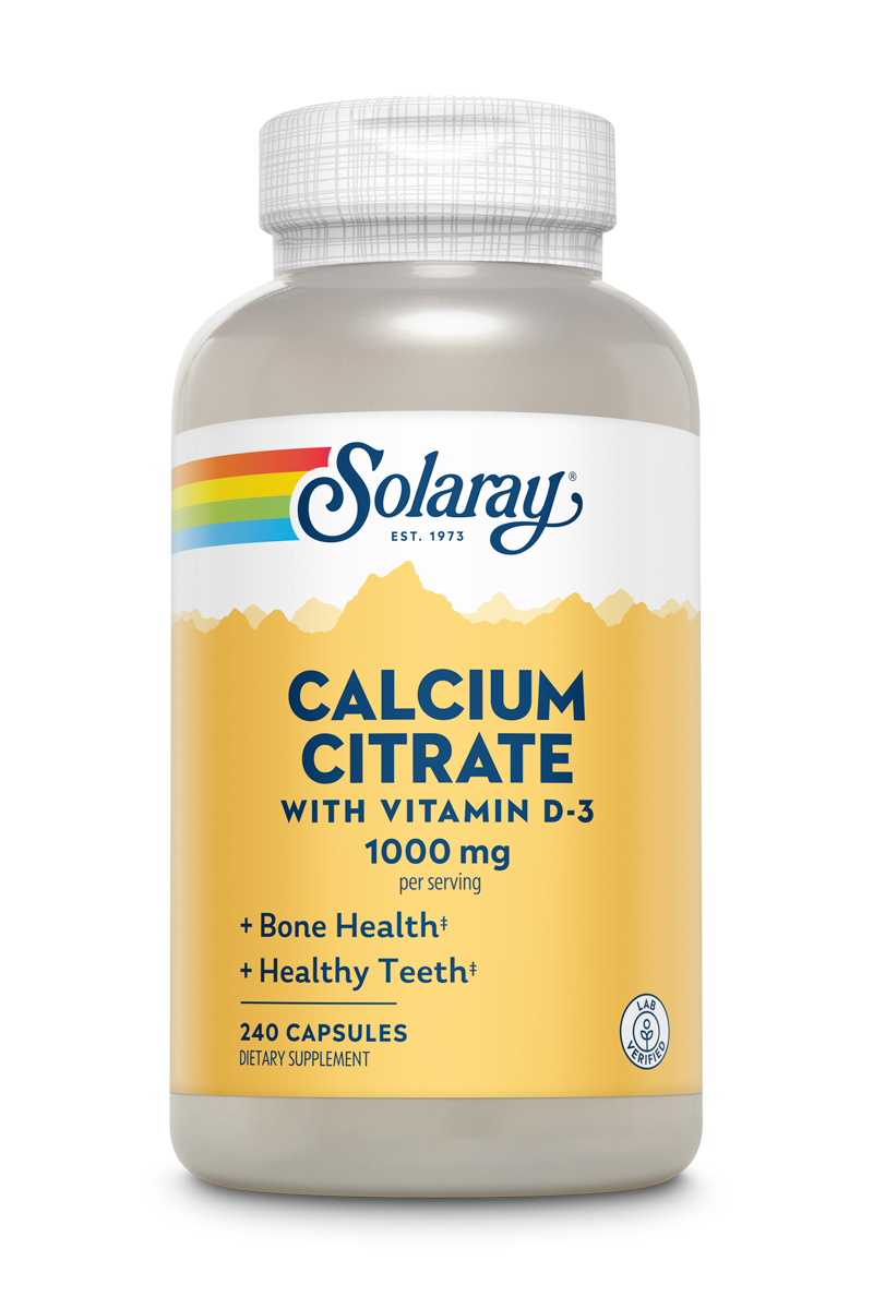 Solaray Calcium Citrate w/ D-3 1000 mg 240 capsules
