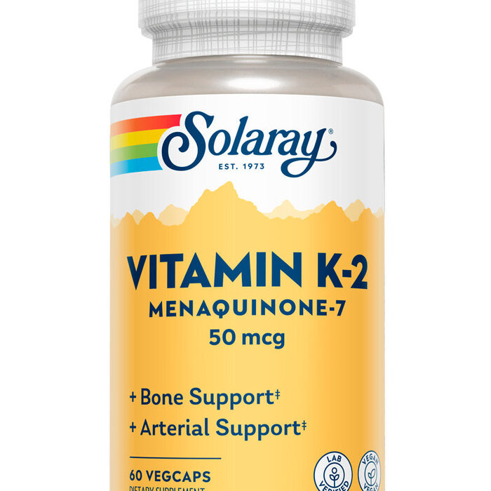 Solaray K-2 MK7 50mcg - 60 Vegetarain Capsules