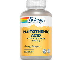 Solaray Pantothenic Acid with Aloe Vera 500 mg - 250 VegCaps
