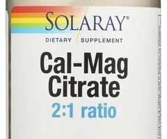 Solaray Cal-Mag Citrate 2:1 180caps
